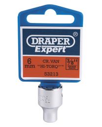 Draper Expert 6mm 3/8 Inch Square Drive Hi-Torq® 12 Point Socket
