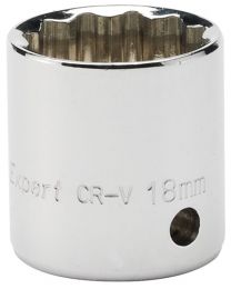 Draper Expert 18mm 3/8 Inch Square Drive Hi-Torq® 12 Point Socket