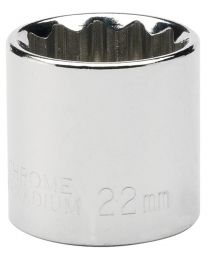 Draper Expert 22mm 3/8 Inch Square Drive Hi-Torq® 12 Point Socket