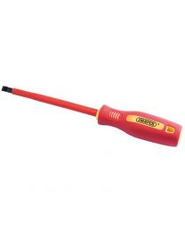 Draper 6.5mm x 150mm Fully Insulated Plain Slot Screwdriver. (Sold Loose)