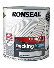 Ronseal RSLUDSWW25L 2.5L Ultimate Protection Decking Stain - White Wash