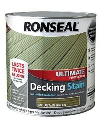 Ronseal RSLUDSMG25L 2.5L Ultimate Protection Decking Stain - Mountain Green