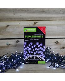 360 LED (36m) Premier Supabright LED Christmas Lights with Timer - Cool White