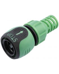 Draper Flexible Soft Grip 1/2 Inch Hose Connector with Stop Button