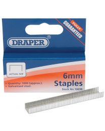 Draper 6mm Steel Staples (1000)