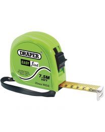 Draper 7.5M/25ft Easy Find Measuring Tape