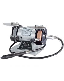 Draper 75mm Mini Bench Grinder with Flexible Drive Shaft and Box of Accessories (170W)