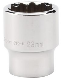 Draper Expert 23mm 1/2 Inch Square Drive Hi-Torq® 12 Point Socket