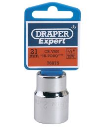 Draper Expert 21mm 1/2 Inch Square Drive Hi-Torq® 12 Point Socket