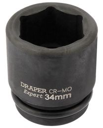 Draper Expert 34mm 3/4 Inch Square Drive Hi-Torq® 6 Point Impact Socket