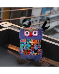 Backpack, Fabric, Owl Assorted Colours 22x33cm **