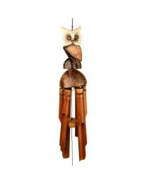 Bamboo Windchime Owl 97cm