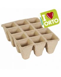Biodegradable Seedbed By Verdemax I LOVE ORTO - 12 Cells