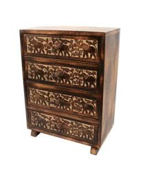 Cabinet 4 Drawer Wood 35x25x15cm