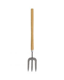 Draper Carbon Steel Weeding Fork with Intermediate Length Ash Handle