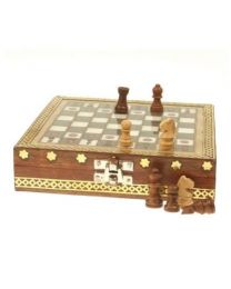 Chess Set Painted Top 16x16cm
