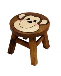 Child\'s Wooden Stool - Monkey