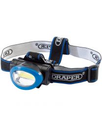 Draper COB LED Head Lamp Lamp (3W)(3 x AAA batteries)