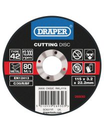 Draper Depressed Centre Metal Cutting Discs (230 x 1.8 x 22.2mm)