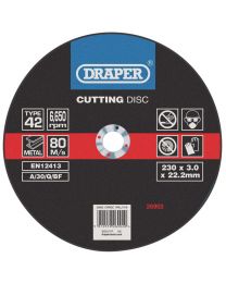Draper Depressed Centre Metal Cutting Discs (230 x 3.0 x 22.2mm)