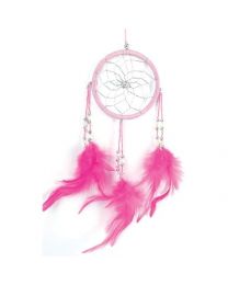 Dreamcatcher 9cm Pink With Beads