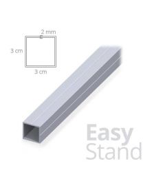 Easy Stand - Fixing Square Tube In Silver Aluminum - 50cm
