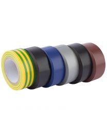 Draper Expert 6 x 10M x 19mm Mixed Colours Insulation Tape to BSEN60454/Type2