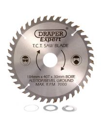 Draper Expert TCT Saw Blade 184X30mmx40T