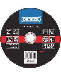 Draper Flat Metal Cutting Discs (300 x 2.8 x 22mm)