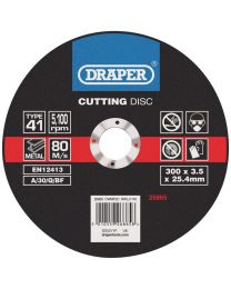 Draper Flat Metal Cutting Discs (300 x 2.8 x 25.4mm)