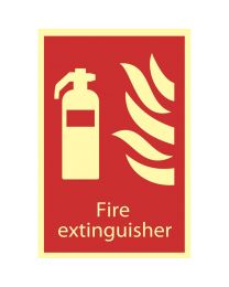 Draper Glow In The Dark 'Fire Extinguisher' Fire Equipment Sign
