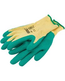 Draper Green Heavy Duty Latex Coated Work Gloves - Large