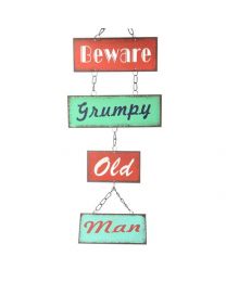 Hanging \'Beware Grumpy Old Man\' **