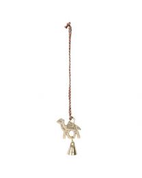 Hanging Chime With Bell Recycled Brass - Camel
