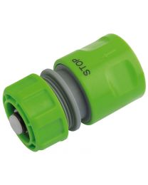 Draper Hose Connector with Water Stop Feature (1/2 Inch)
