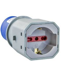 IEC Industrial Plug 220V -Shuko Bivalent Socket 10/16A