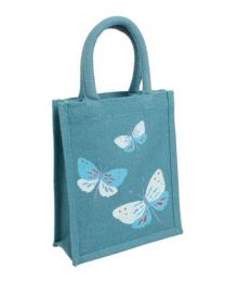 Jute Bag, Lunch Box Size, Butterflies