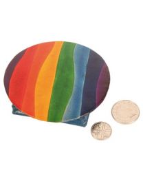 Leather Coin Purse Rainbow