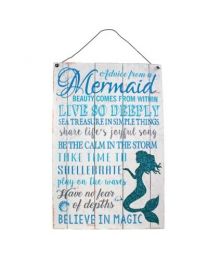 Metal Plaque \"Advice From A Mermaid\" 20x30cm **