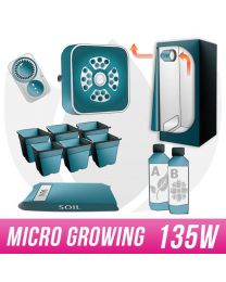 Micro Kit Soil 130W LED + Grow Box