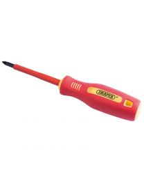Draper No: 1 x 80mm Fully Insulated Soft Grip Cross Slot Screwdriver. (Sold Loose)