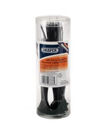 Draper Nylon Assorted Cable Tie Pack (200 Piece)