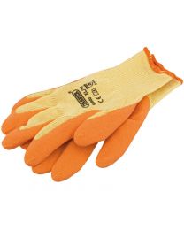 Draper Orange Heavy Duty Latex Coated Work Gloves - Extra Large