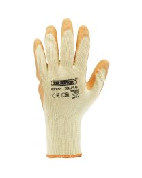 Draper Pack of Ten, Orange Heavy Duty Latex Coated Work Gloves - Extra Large