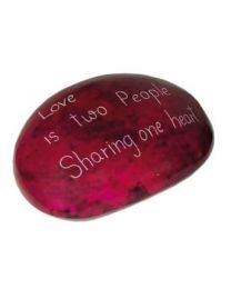 Paperweight Pink Love Is Two People Sharing One Heart