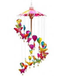 Rainbow Butterflies And Hearts Paper Mobile **