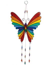 Rainbow Butterfly Suncatcher 31cm Length **