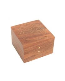 Shesham Wood Box Yinyang 4x6x6cm