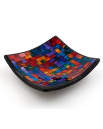 Small Rainbow Spectrum Bowl / Candle Plate **
