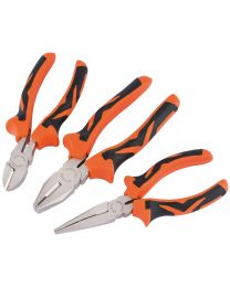 Draper Soft Grip Pliers Set (Orange) (3 piece)